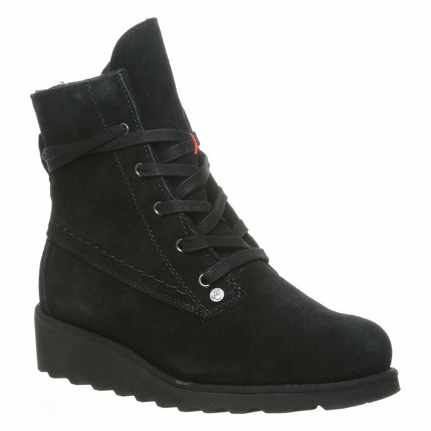 Bearpaw Krista Ankle Boots UK - Women's Boots Black ||LVIZPK-086||